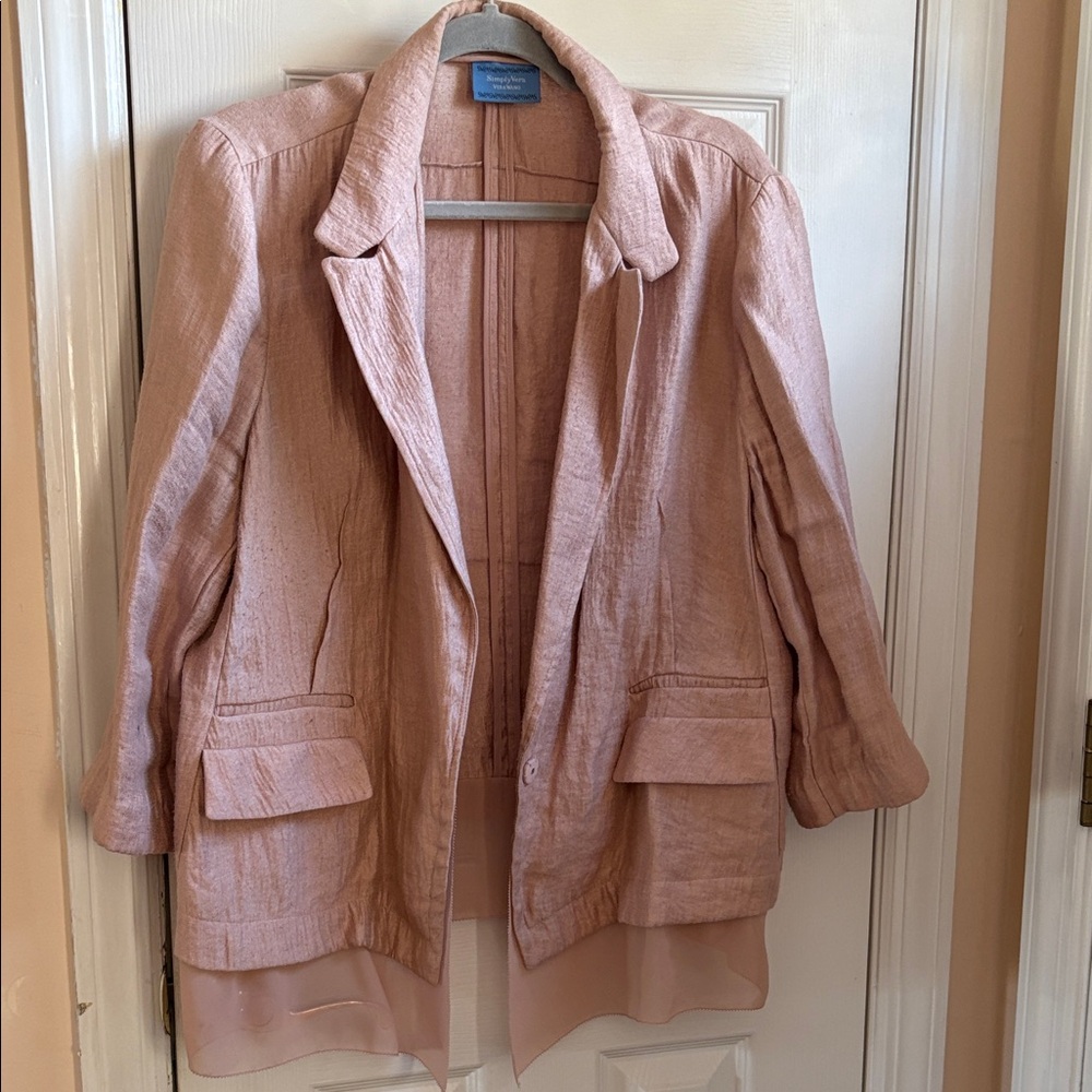 Simply Vera Vera Wang Blush Pink Blazer